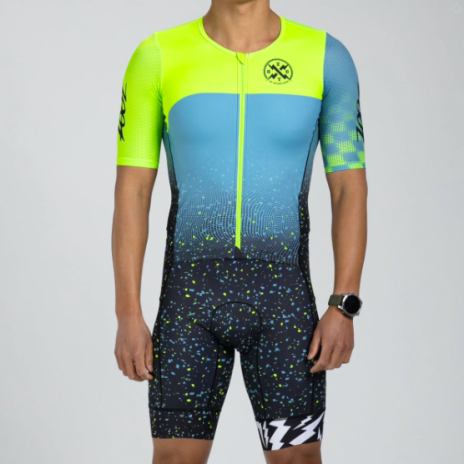 Трисьют ZOOT Men's Ltd Tri Aero Fz Racesuit - Electric