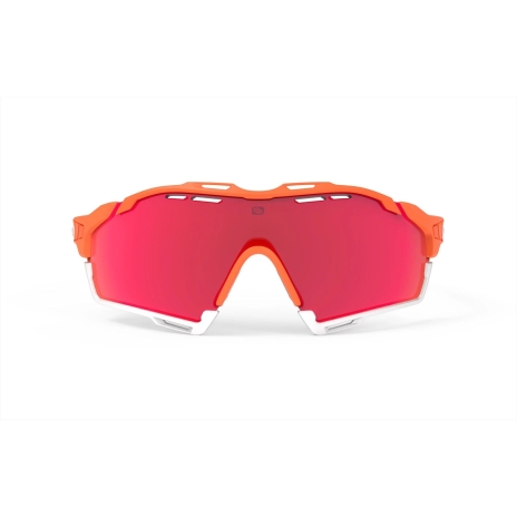 CUTLINE MANDARIN FADE CORAL FRAME WITH MULTILASER RED LENSES WHITE BUMPERS