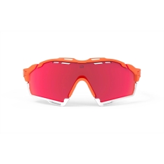 CUTLINE MANDARIN FADE CORAL FRAME WITH MULTILASER RED LENSES WHITE BUMPERS