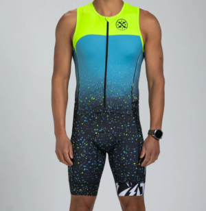 Трисьют мужской Mens LTD Triathlon Sleeveless Full Zip Racesuit - Electric L