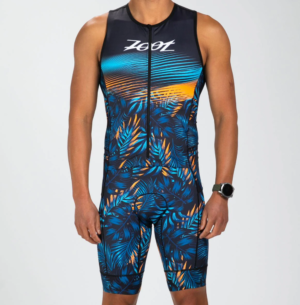 Трисьют мужской Mens LTD Triathlon Sleeveless Full Zip Racesuit - Club Aloha XL
